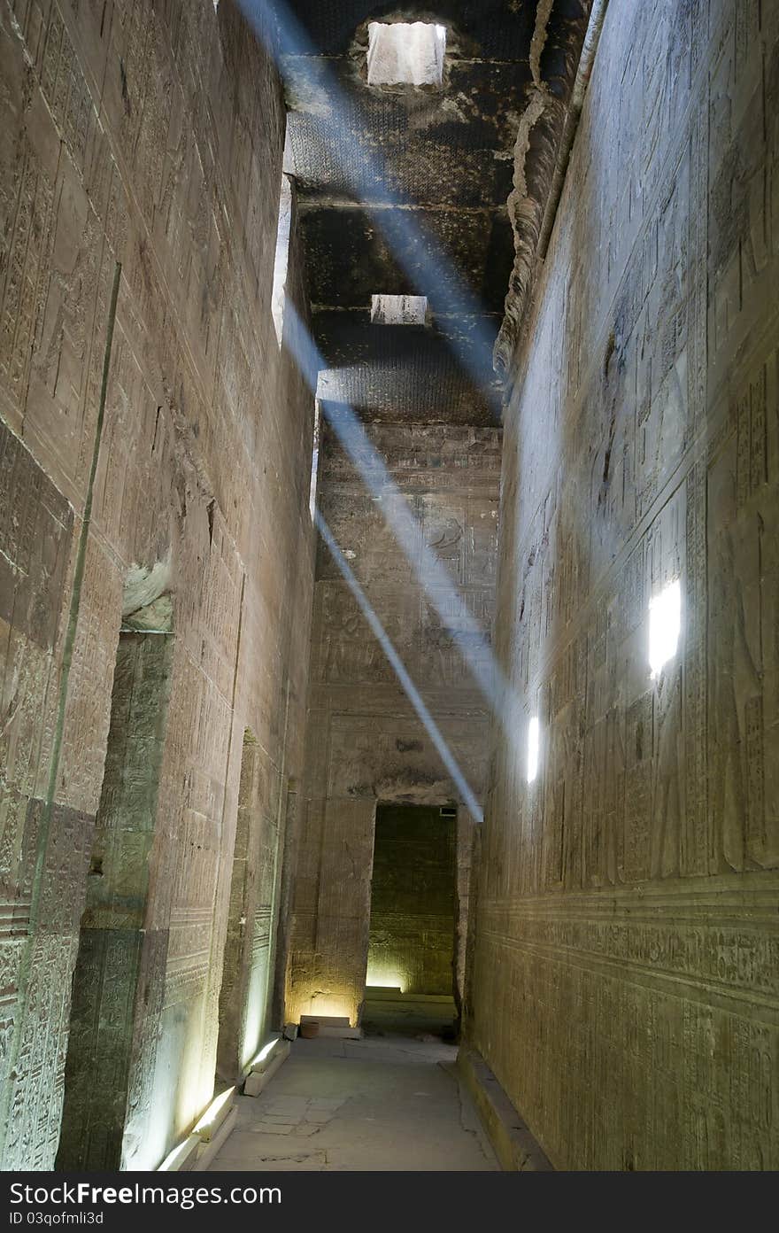 Corridor Inside An Ancient Egyptian Temple