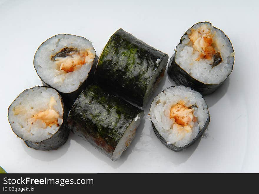Japanese food, tasty food on a plate