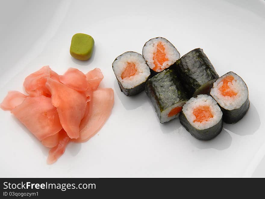 Japanese food, tasty food on a plate