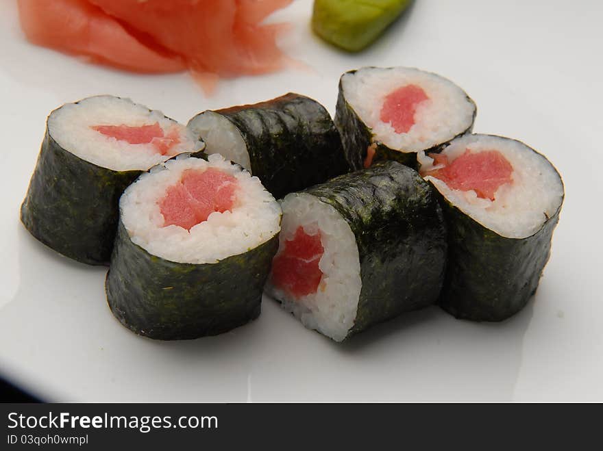 Japanese food, tasty food on a plate