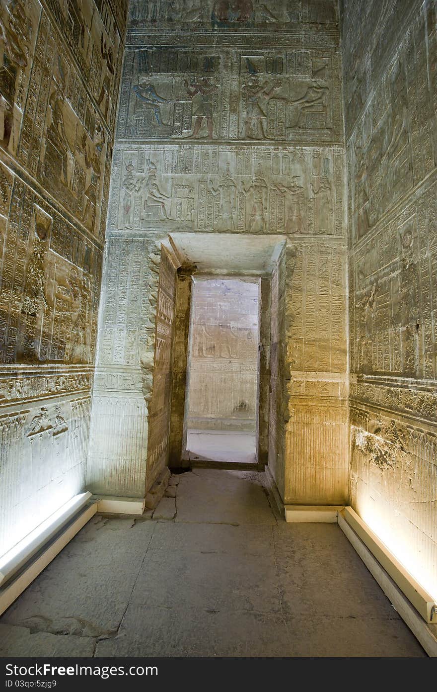 Doorway inside an ancient egyptian temple