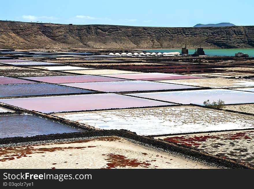 Saline from Janubio, Lanzarote, Spain