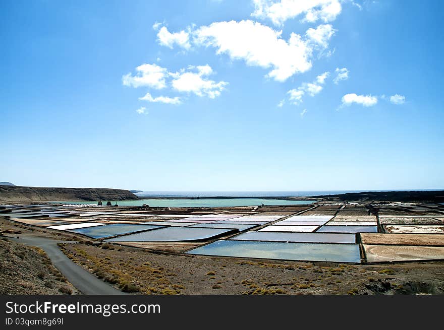 Saline from Janubio, Lanzarote, Spain