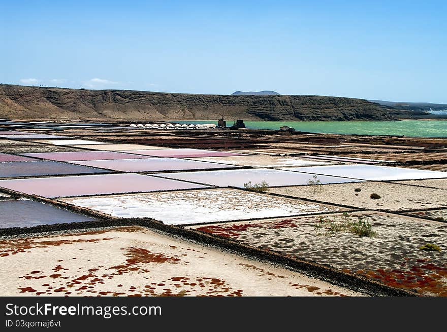 Saline from Janubio, Lanzarote, Spain