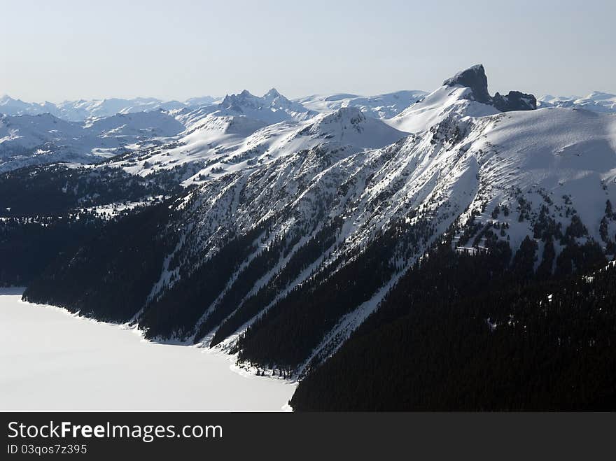 Winter scene at Cost Mountains. Winter scene at Cost Mountains