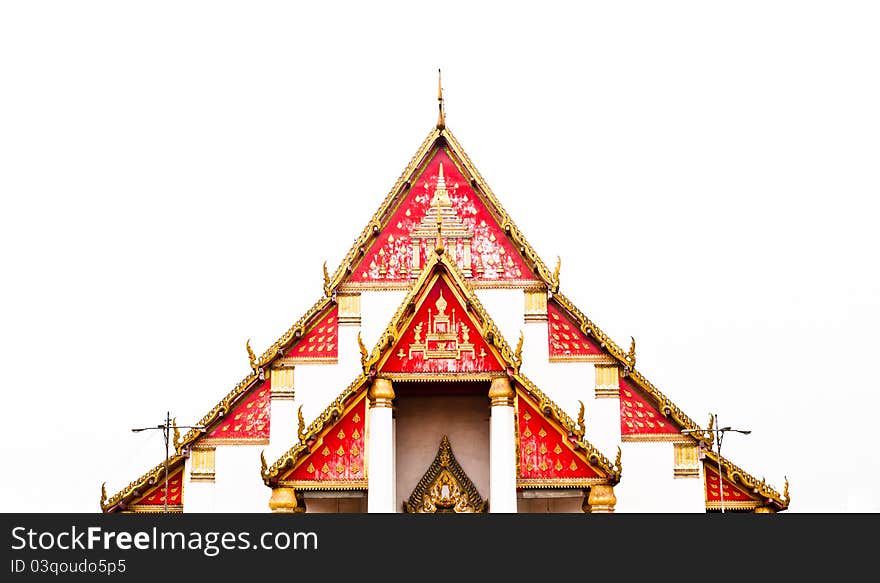 The buddhist Churches of red isolated in Thailand. The buddhist Churches of red isolated in Thailand