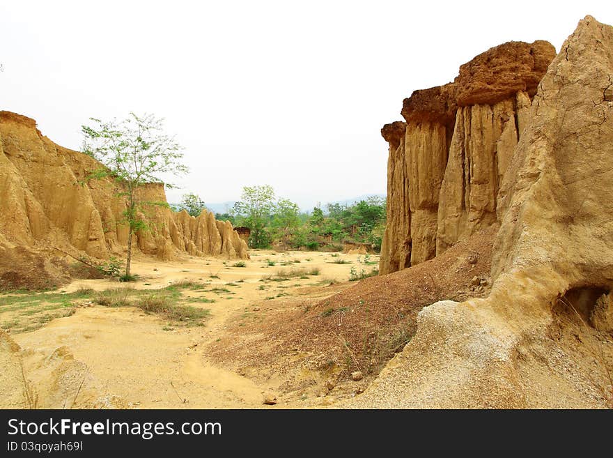 Clay city at Sao Din,Na Noi,Nan,Thailand