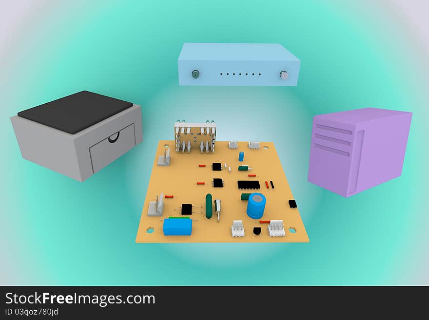 Microcircuit for technics