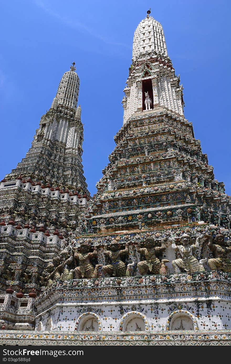 The Arunratchawararam temple in Bangkok, Thailand