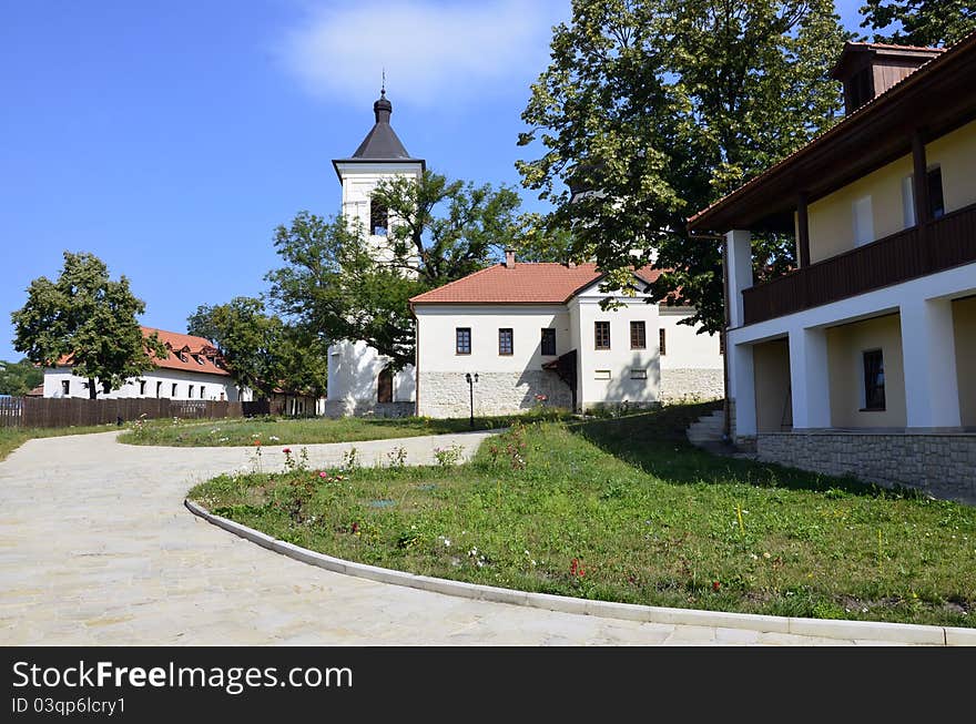 Monk house and Stone Church of Capriana next to Chisinau capital of Republic of Moldova. The Stone Church was built by the ruler Stephen the Great (1457-1504). Monk house and Stone Church of Capriana next to Chisinau capital of Republic of Moldova. The Stone Church was built by the ruler Stephen the Great (1457-1504).