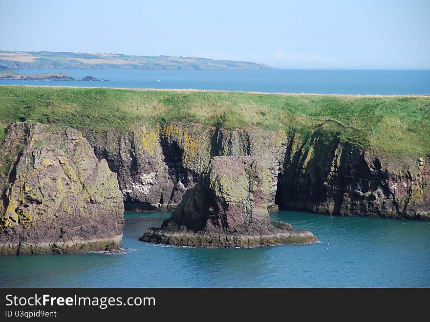 Sea Cliffs Near Dunnottar Castle