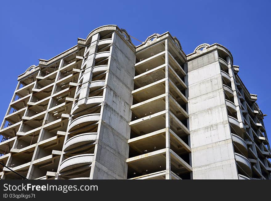 Construction site for block of flats. Construction site for block of flats