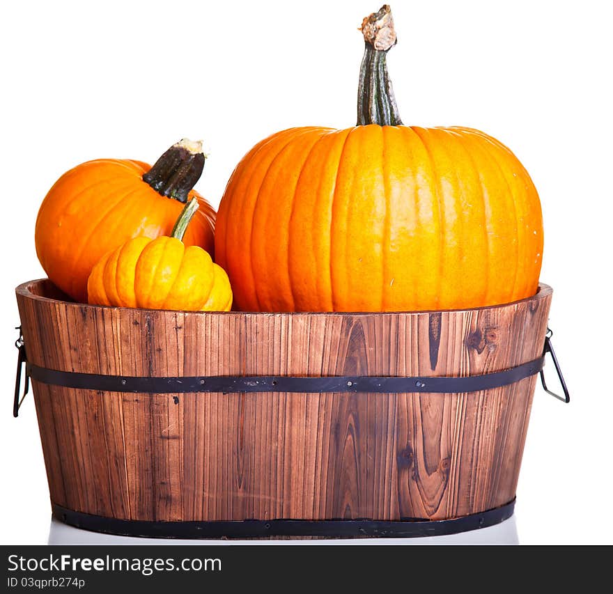 Ripe Pumpkin Fruits Isolated