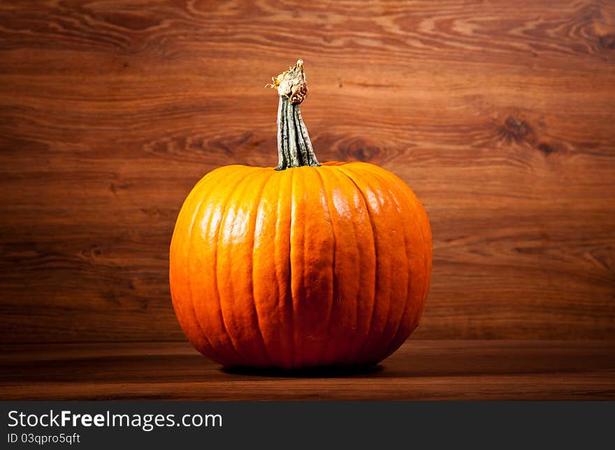 Ripe pumpkin fruits isolated