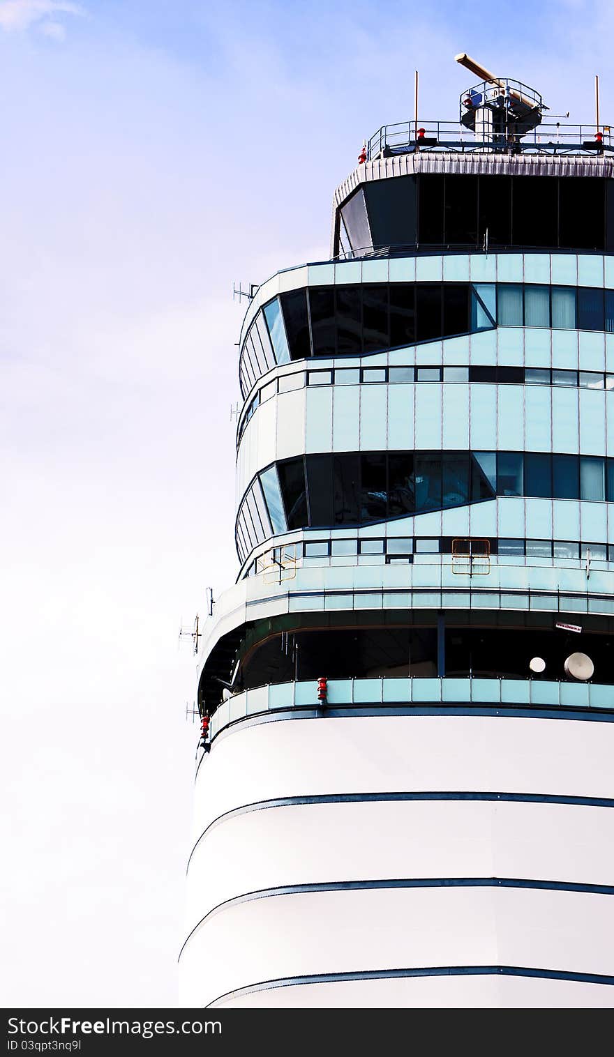 Air traffic control tower on sky. Air traffic control tower on sky