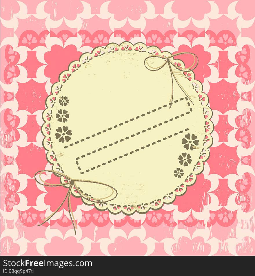 Ornate Vintage Vector Frame On Grange Background