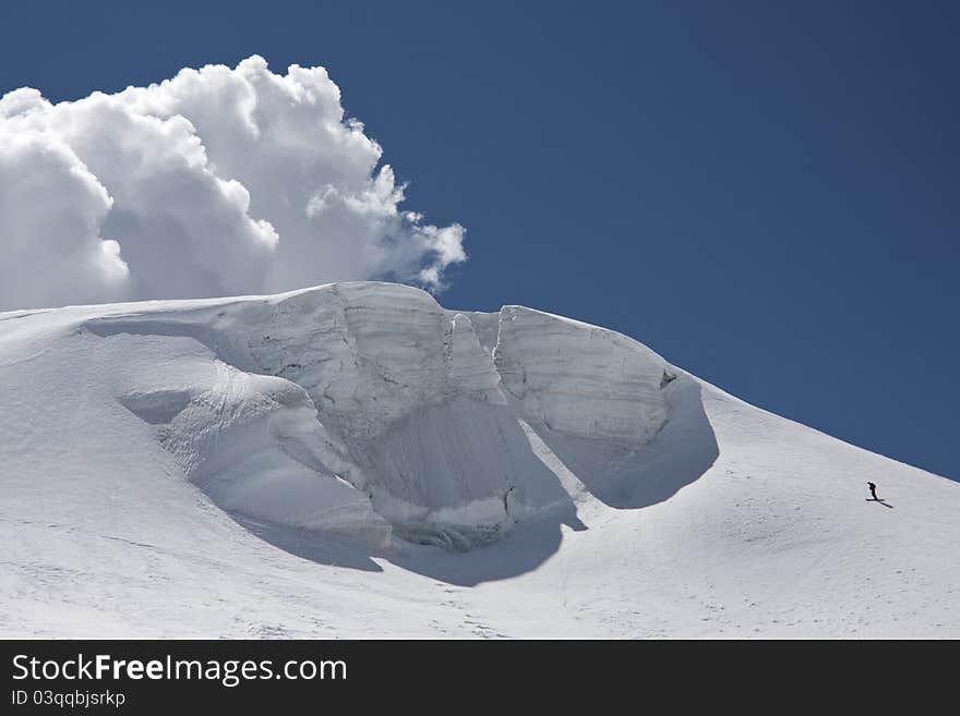 Massive snow on the Alps