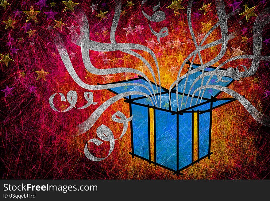 Grunge textured for Holiday Gift