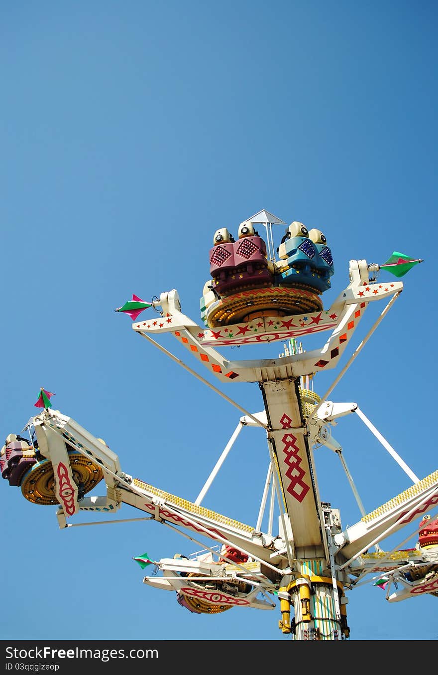 A ride at a fair. A ride at a fair