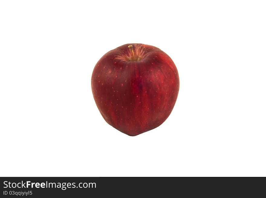 Isolated red apple on the whute background