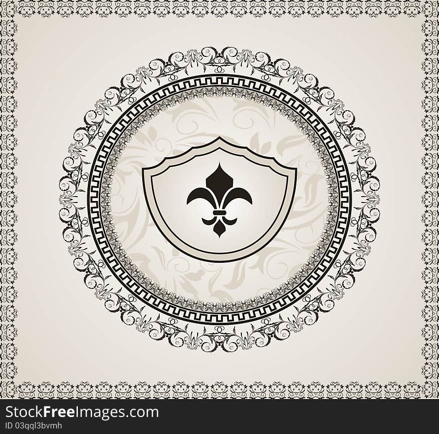 Cute background with heraldic element