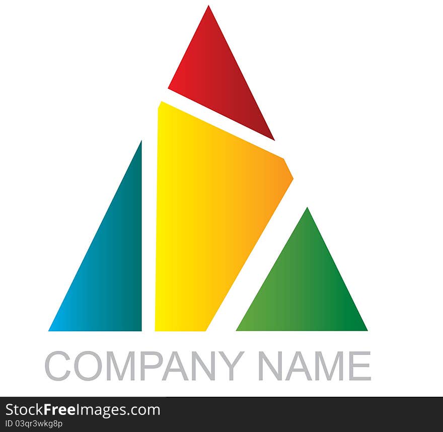 Multi-colored Triangular Logo