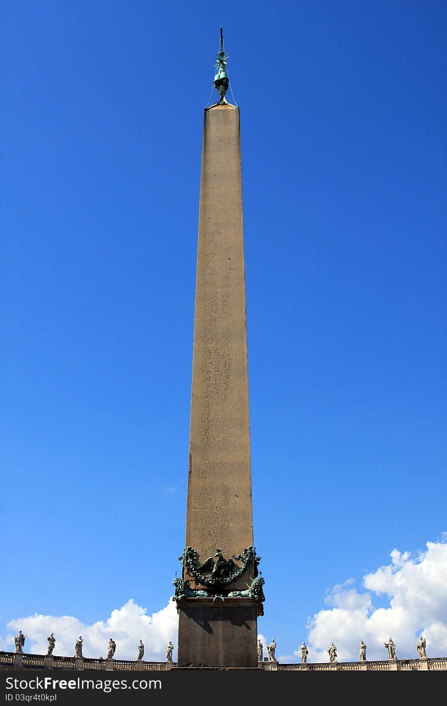 Obelisk in St. Peter's Square, Vatican city, Rome, Italy. Obelisk in St. Peter's Square, Vatican city, Rome, Italy