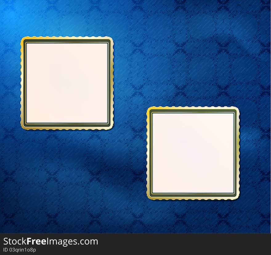 frames for photo on the  fabric background