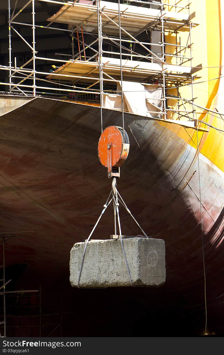 Detail of shipyard in north europe