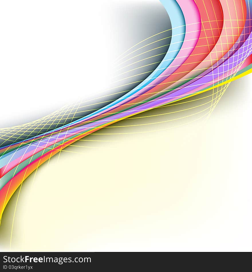 Abstract rainbow arrow banner. Clip-art