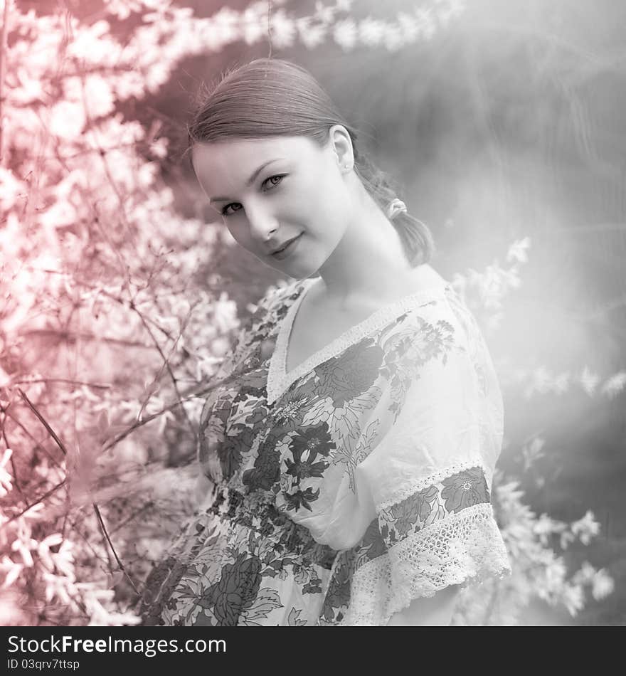 Young woman outdoors portrait