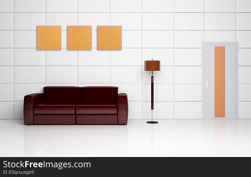 Modern interior composition.3d rendered. Modern interior composition.3d rendered.