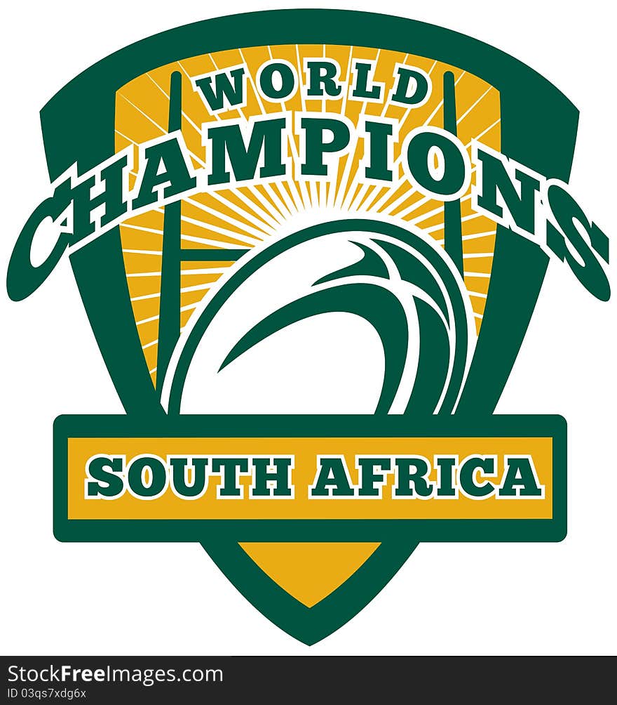 Rugby ball South Africa World Champions