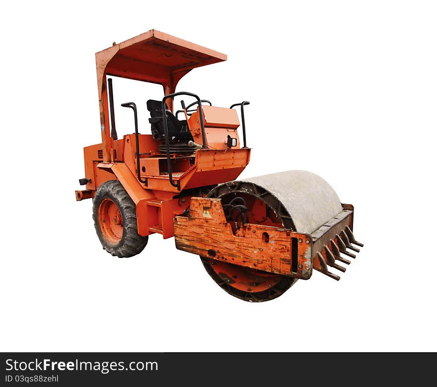 Construction road roller