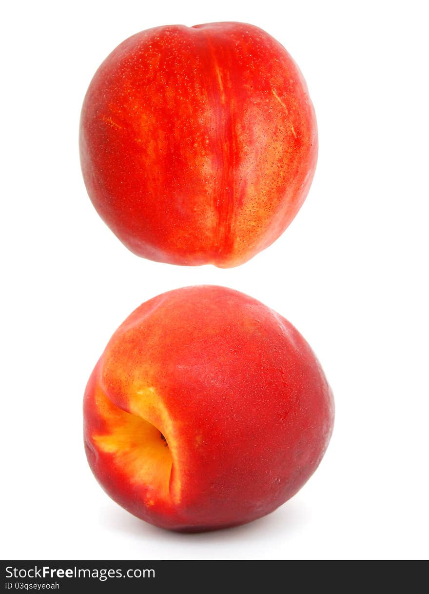 An adverstisement peach fruit in market. An adverstisement peach fruit in market