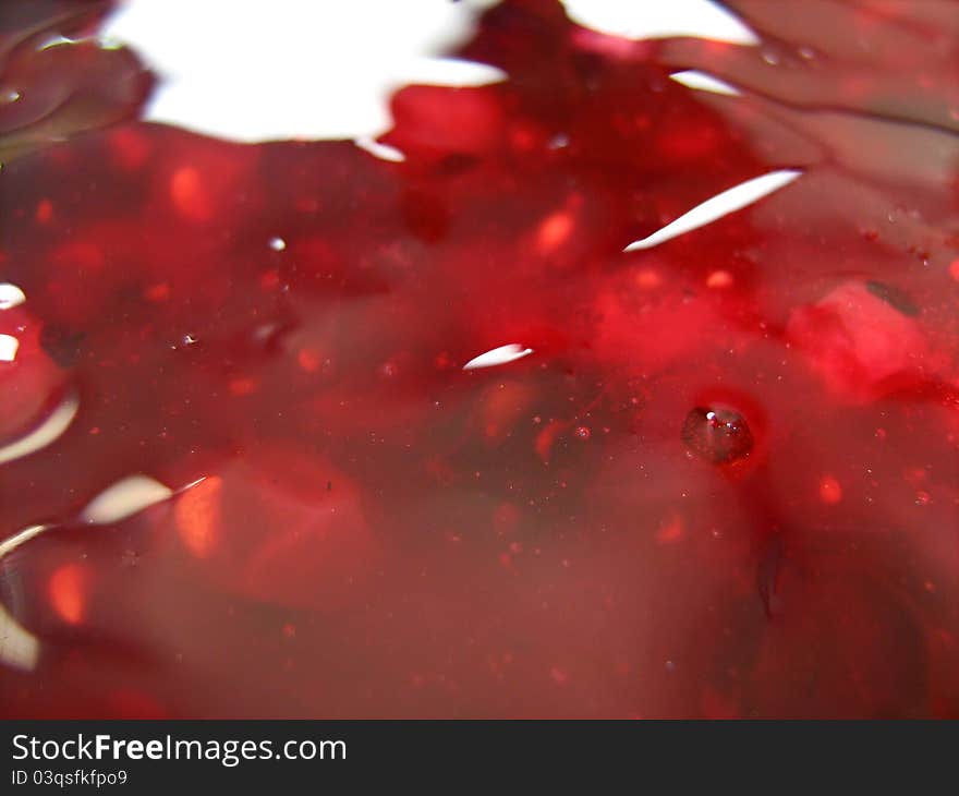 Texture - Fruit jellie of csherry cheesecake