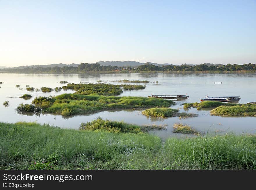 Views Mekong River Thailand Nature Countryside