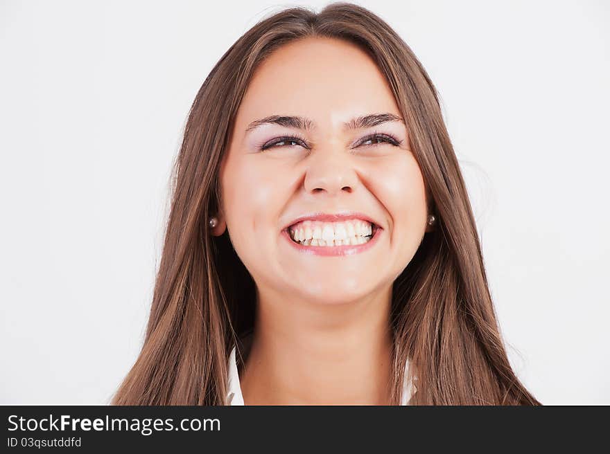 Closeup Of Beautiful Young Woman