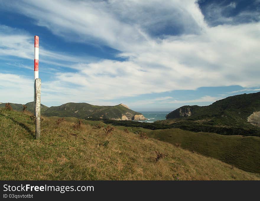 Sea cliffs, Farewell Spit, South island, New Zealand