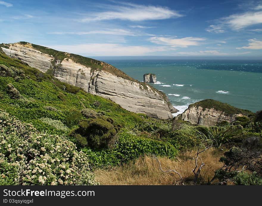 Seashore rock landscape