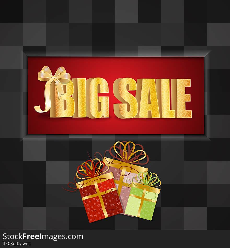 3D big sale, made of pure, beautiful luxury gold