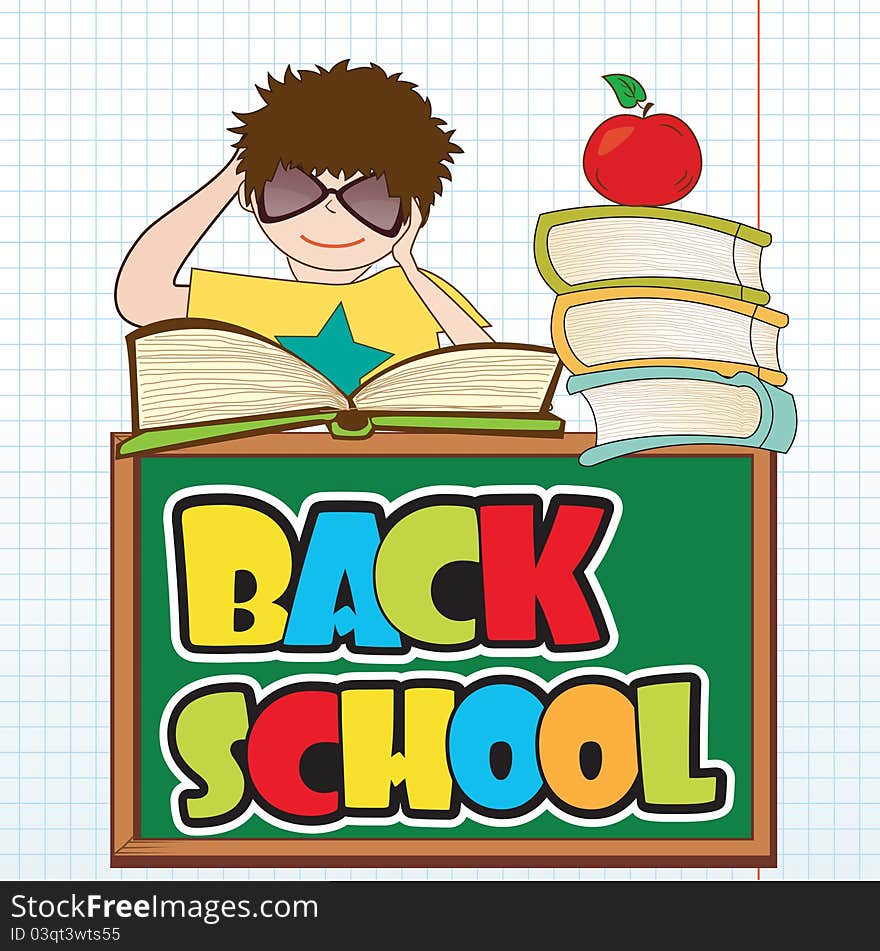 Back to school, illustration in format