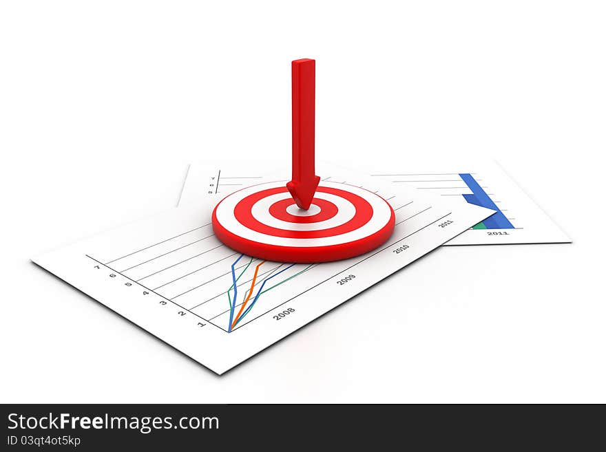 3d illustration of Business target