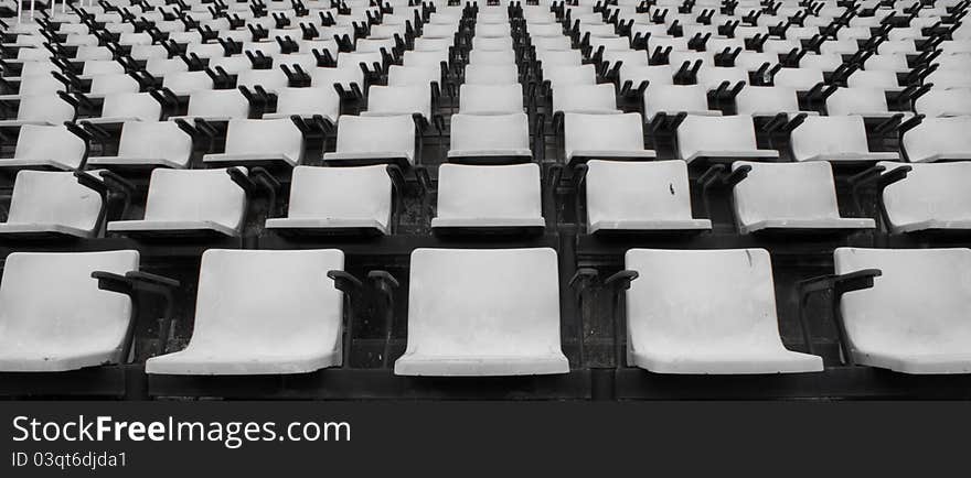 Panorama view of stadium seat