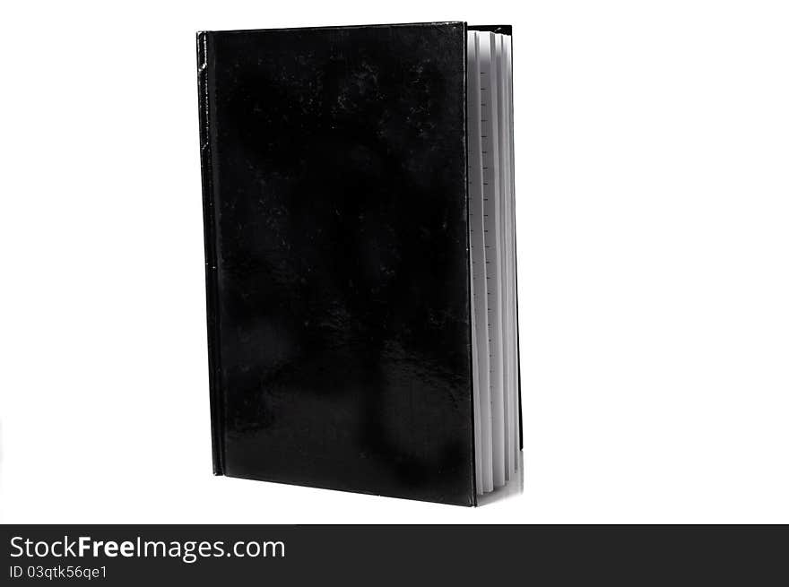 Black book isolated on a white background. Black book isolated on a white background