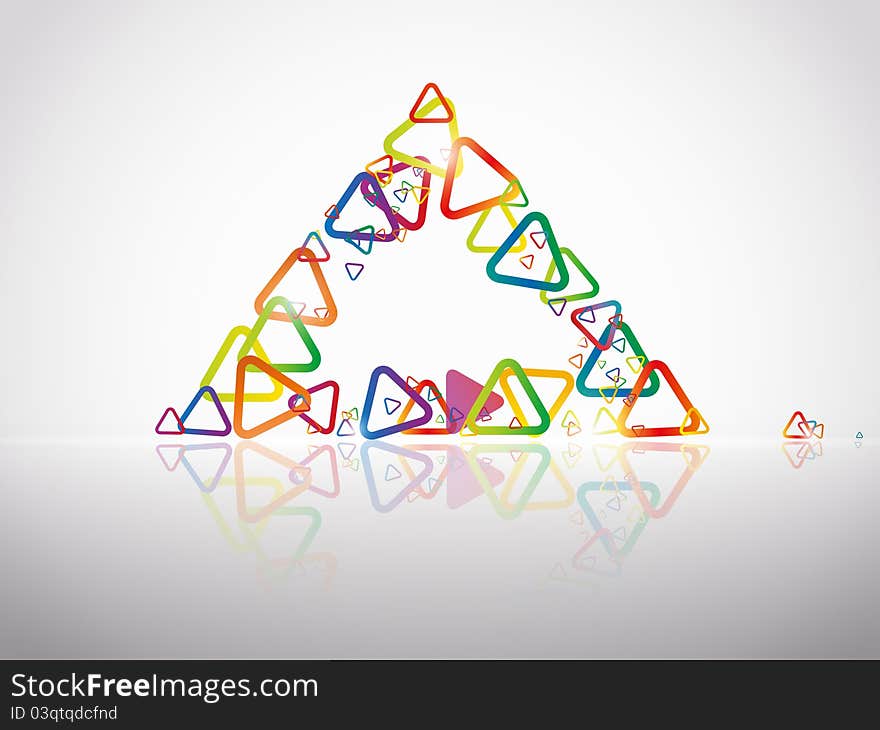 Abstract background with a triangle motif