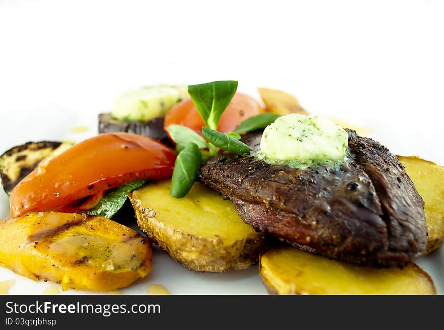 Beef Steak With Pesto Butter