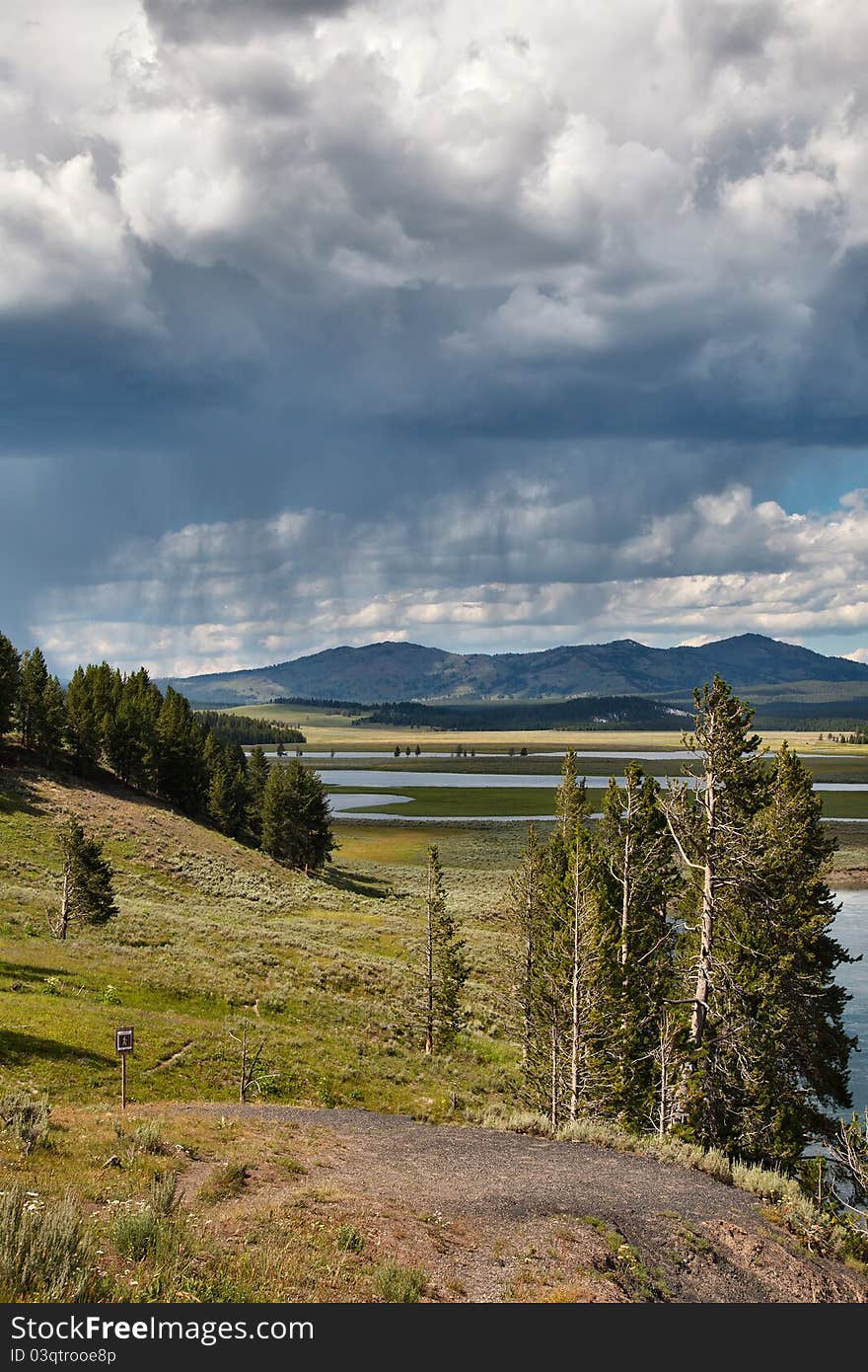 Storm clouds near Yellowstone River. Storm clouds near Yellowstone River