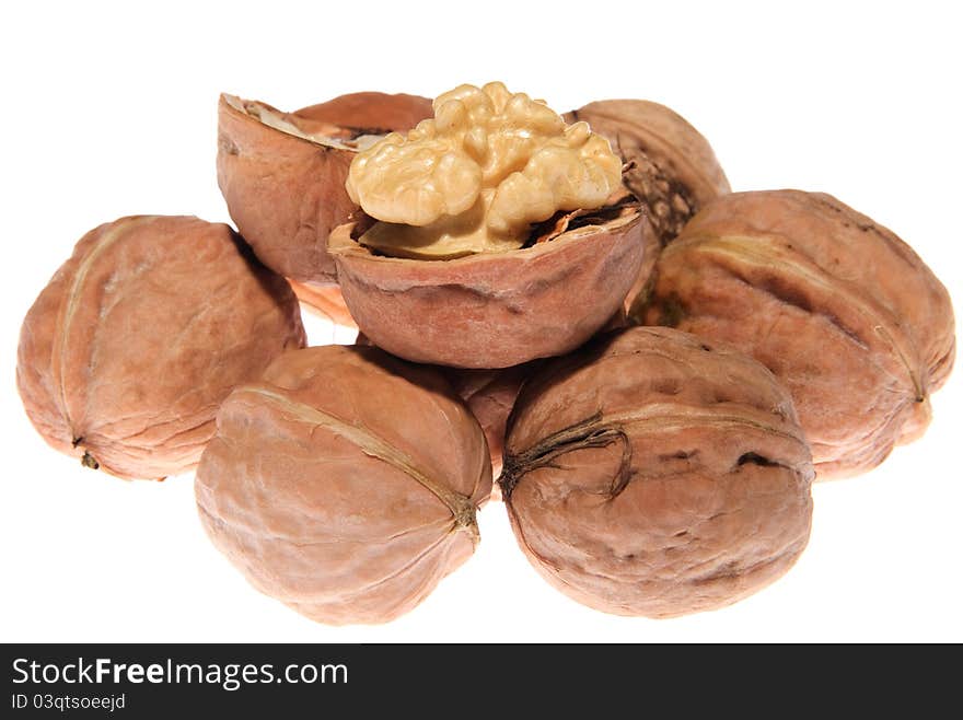 group of fresh walnuts