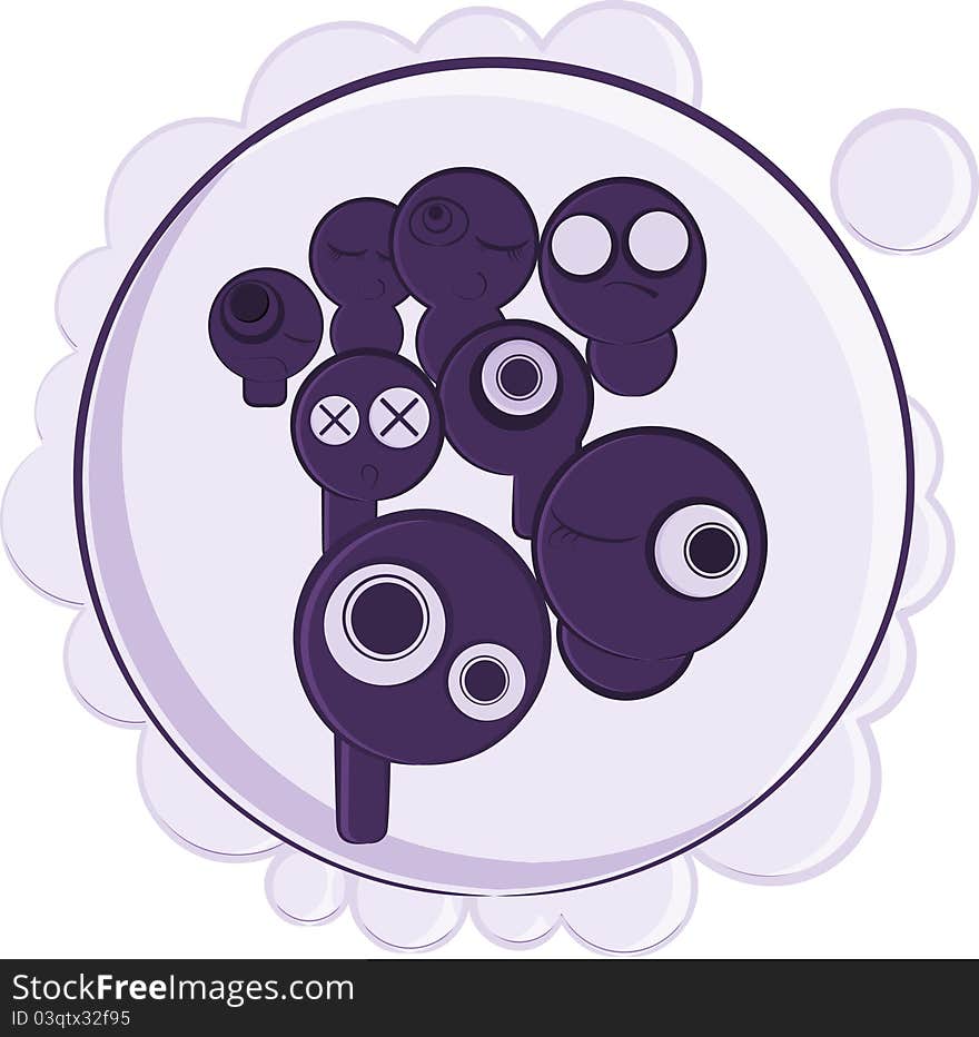 Cute cartoon monsters. vector illustration